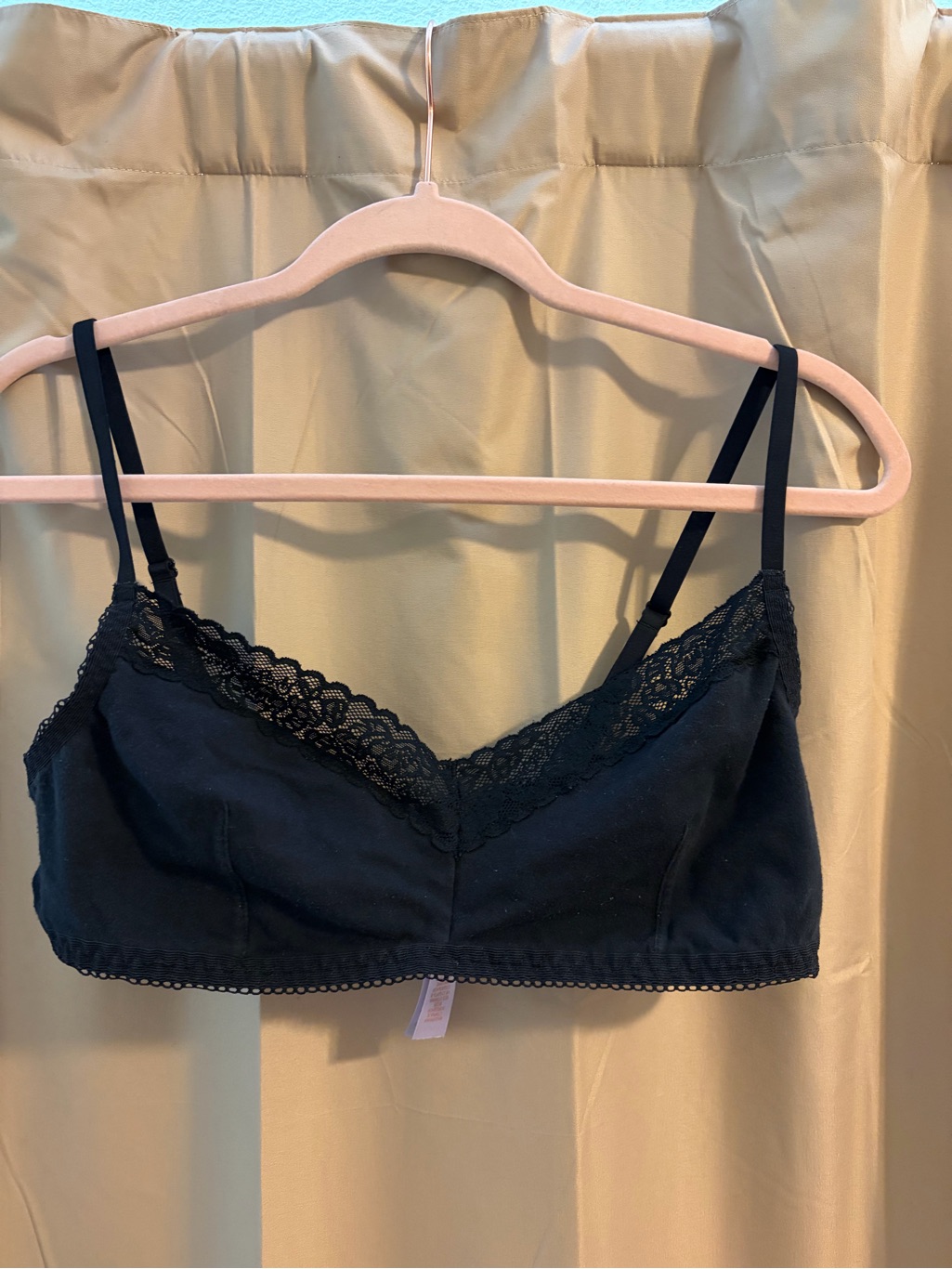Savage X Fenty Black Lace-Trim Bralette